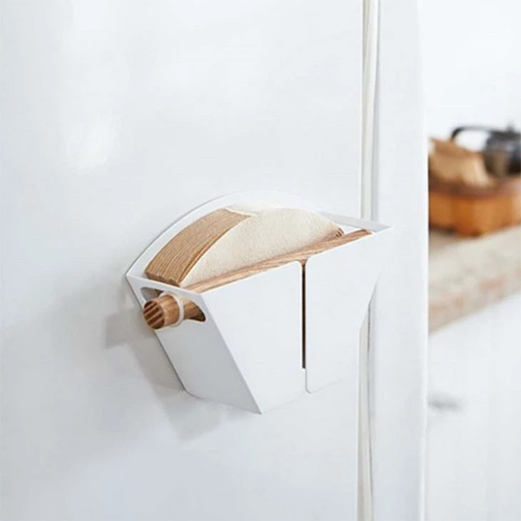 Coffee Filter Paper Shelf Base Box For V60 Refrigerator Magnet Easy Take Preservation