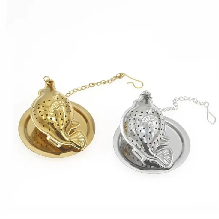 Gold Christmas Tree Stainless Steel Tea Infuser Mesh Reusable Tea Bag Firmly Filter Tea Strainer Mug Teapot Gadgets
